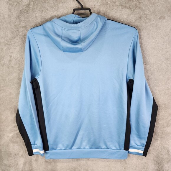 Mens Blue Adidas Academy FC Pullover Hoodie Sweatshirt Long Sleeve Size L - Picture 7 of 10